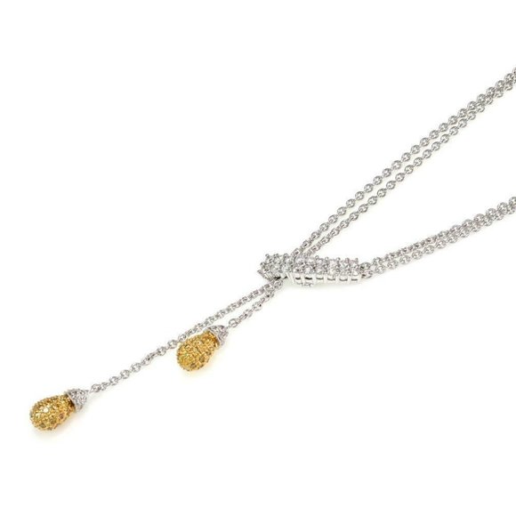 18k Gold 1.00ct White Fancy Yellow Diamond Pendant - Picture 4 of 6